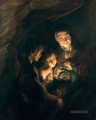 alte Frau mit einem Korb von Kohle Barock Peter Paul Rubens